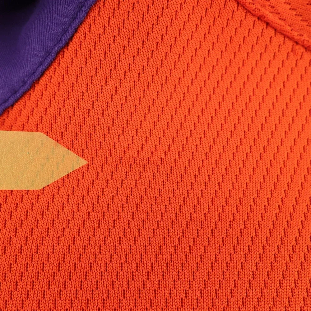 Vintage Nike Clemson Tigers Dri-FIT Polo Orange Short Sleeve Mens Large‎